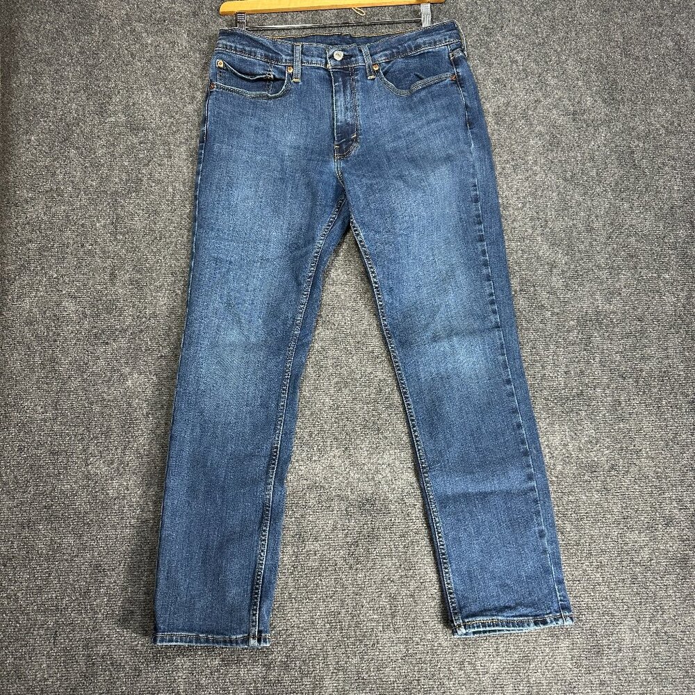 Levis 511 Jeans Mens 34 Cotton Stretch Pockets Slim Fit Logo Medium Wash